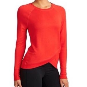Athleta Modal Criss Cross Sweatshirt in Red